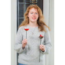 Load image into Gallery viewer, Christmas Bird in Foliage Nest Plant Pick, 14in