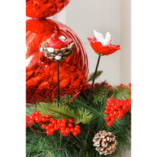 Load image into Gallery viewer, Christmas Bird in Foliage Nest Plant Pick, 14in