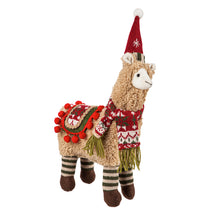 Load image into Gallery viewer, Plush Christmas Llama Decor, 2 Styles