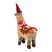 Load image into Gallery viewer, Plush Christmas Llama Decor, 2 Styles