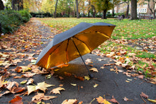 Load image into Gallery viewer, Black & Gold Travel Umbrella