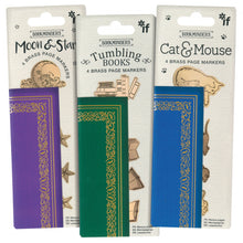 Load image into Gallery viewer, Bookminders Brass Bookmarks, Set of 4