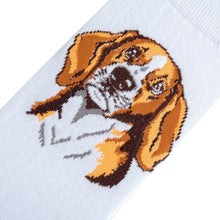Load image into Gallery viewer, Women's Crew Socks, 5-11, Beagle
