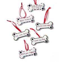 Load image into Gallery viewer, Polystone Dog Bone Ornament, 6 Styles