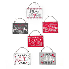 Load image into Gallery viewer, Mini Metal Sign Ornament, 6 Styles