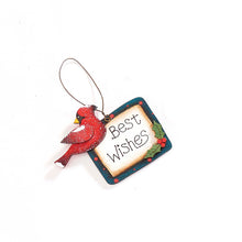 Load image into Gallery viewer, Wooden Cardinal Tag Ornament, 8 Styles