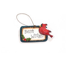 Load image into Gallery viewer, Wooden Cardinal Tag Ornament, 8 Styles