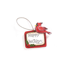 Load image into Gallery viewer, Wooden Cardinal Tag Ornament, 8 Styles