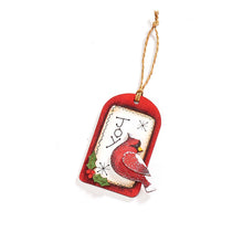 Load image into Gallery viewer, Wooden Cardinal Tag Ornament, 8 Styles