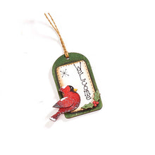 Load image into Gallery viewer, Wooden Cardinal Tag Ornament, 8 Styles