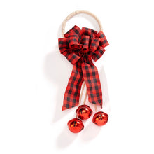 Load image into Gallery viewer, Plaid Bow and Jingle Bell Door Hanger, 2 Styles