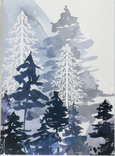 Load image into Gallery viewer, Fireside Blue & Gold Christmas Card, 6 Styles