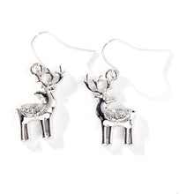 Load image into Gallery viewer, Earrings, Drop, Woodland Friends Christmas