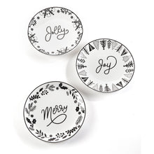 Load image into Gallery viewer, Black & White Scandi Ceramic Plate, 3 Styles