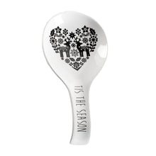 Load image into Gallery viewer, Black & White Scandi Ceramic Spoon Rest, 2 Styles