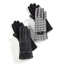 Load image into Gallery viewer, Black & White Texting Gloves with Bow, 2 Styles