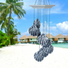 Load image into Gallery viewer, Seashore Spiral Wind Chime, Scallop, 18in