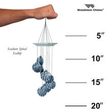 Load image into Gallery viewer, Seashore Spiral Wind Chime, Scallop, 18in
