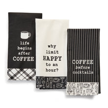 Load image into Gallery viewer, Tea Towel, Cotton, Coffee Until Cocktails