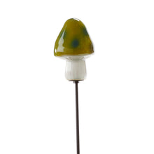 Load image into Gallery viewer, Ceramic Blue/Green Mushroom Plant Pick, 6 Styles