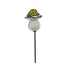 Load image into Gallery viewer, Ceramic Blue/Green Mushroom Plant Pick, 6 Styles