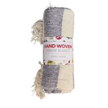 Load image into Gallery viewer, Handwoven Striped Throw Blanket, 4 Styles
