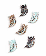 Load image into Gallery viewer, Metal Owl Token with Sentiment, 6 Styles