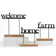 Load image into Gallery viewer, Farm Charm Tabletop Word Decor, 3 Styles