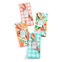 Load image into Gallery viewer, Sweet Spring Tea Towel & Wooden Spoon Set