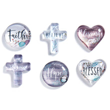 Load image into Gallery viewer, Cottontail Easter Sentiment Glass Token, 6 Styles