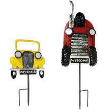 Load image into Gallery viewer, Solar Vintage Car/Tractor Garden Stake, 2 Styles