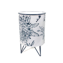 Load image into Gallery viewer, Pot, 6in, Metal, Stamped Floral with Stand, Blue