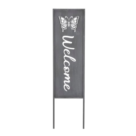 Metal Cut Out Sign Garden Stake, 33in, Welcome