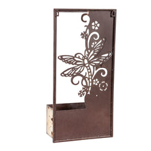 Load image into Gallery viewer, Laser Cut Painted Dragonfly Wall Planter, 11.75in