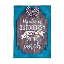 Load image into Gallery viewer, My Idea of Outdoorsy Burlap Garden Flag