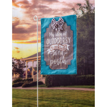 Load image into Gallery viewer, My Idea of Outdoorsy Burlap Garden Flag