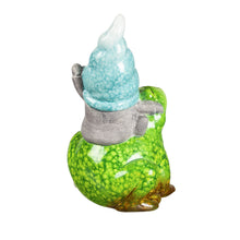 Load image into Gallery viewer, Terracotta Traveling Gnome with Garden Friend, 8in