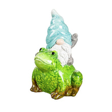 Load image into Gallery viewer, Terracotta Traveling Gnome with Garden Friend, 8in