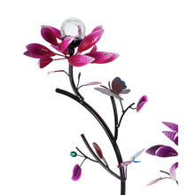 Load image into Gallery viewer, Solar Lotus Flower Wind Spinner Garden Stake, 92in