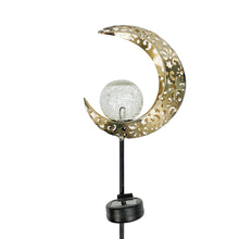 Load image into Gallery viewer, Solar Sun & Moon Garden Stake, 30in