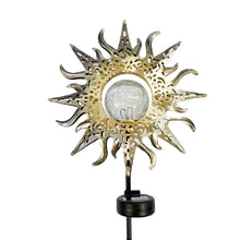Load image into Gallery viewer, Solar Sun & Moon Garden Stake, 30in