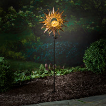 Load image into Gallery viewer, Solar Sun & Moon Garden Stake, 30in