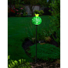 Load image into Gallery viewer, Solar Art Glass Cactus Garden Stake, 23in