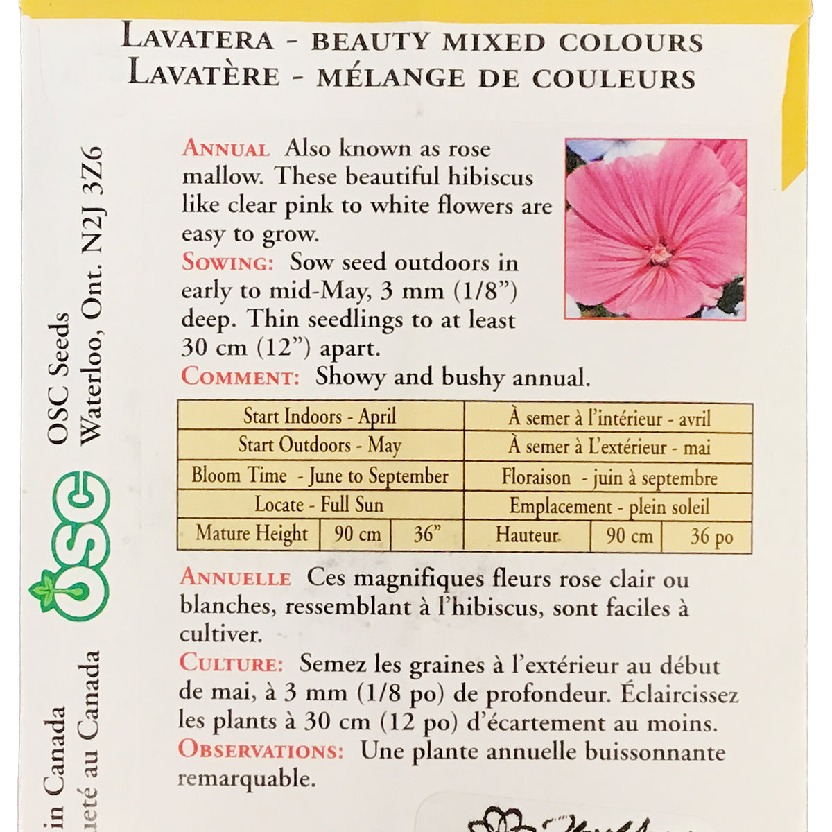 Lavatera Beauty Mixed Seeds, OSC Floral Acres Greenhouse & Garden