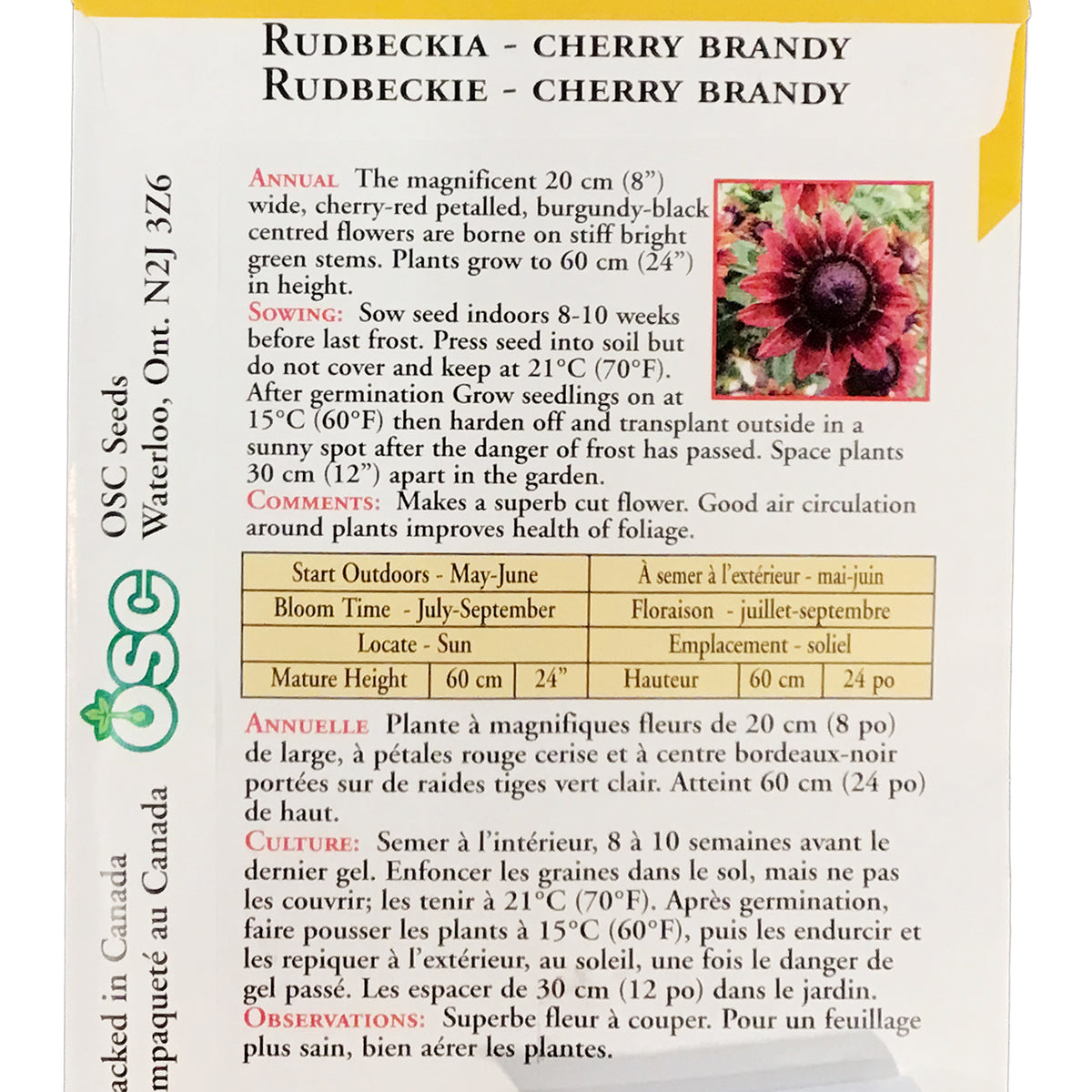 Rudbeckia Cherry Brandy Seeds, OSC Floral Acres Greenhouse & Garden