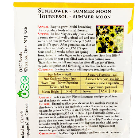 Sunflower - Summer Moon Seeds, OSC