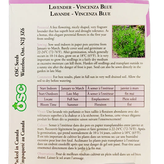 Lavender - Vicenza Blue Seeds, OSC