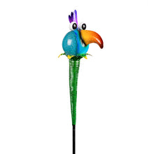 Load image into Gallery viewer, Glow in the Dark Toucan Garden Stake, 27.5in