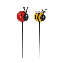 Load image into Gallery viewer, Polyresin Round Bug Plant Pick, 13.75in