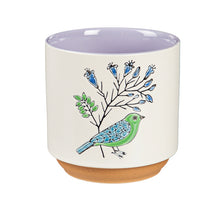 Load image into Gallery viewer, Pot, 3.5in, Ceramic, Spring Birds with Flowers